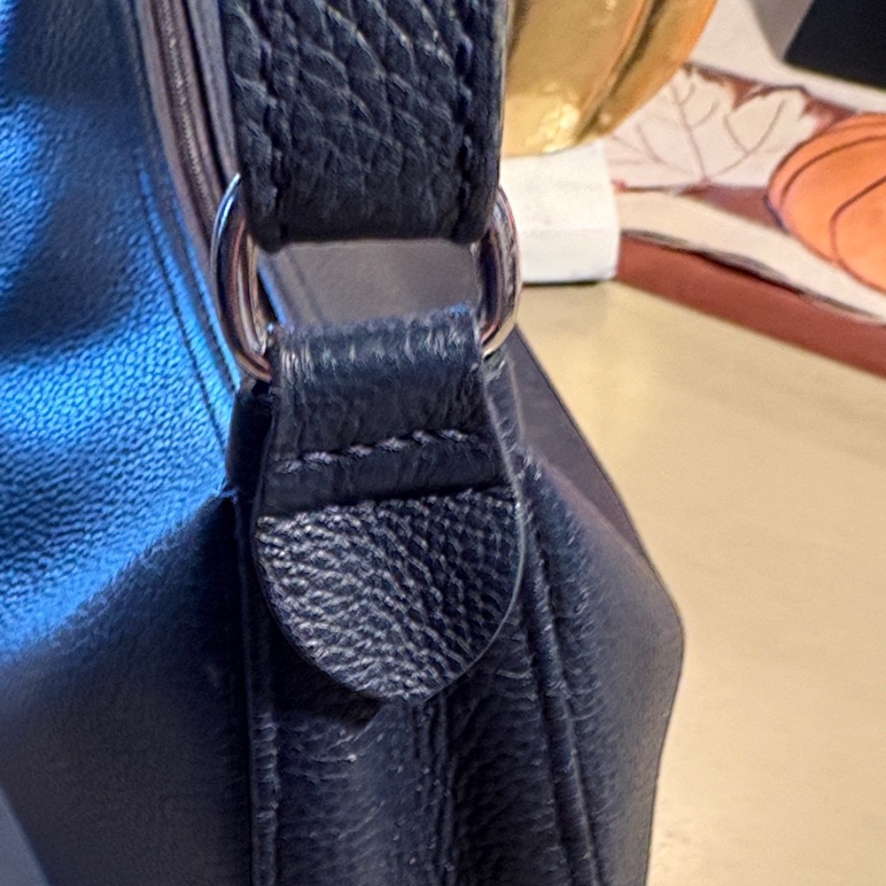 Longchamp Dark Blue Leather Handbag - Picture 13 of 15